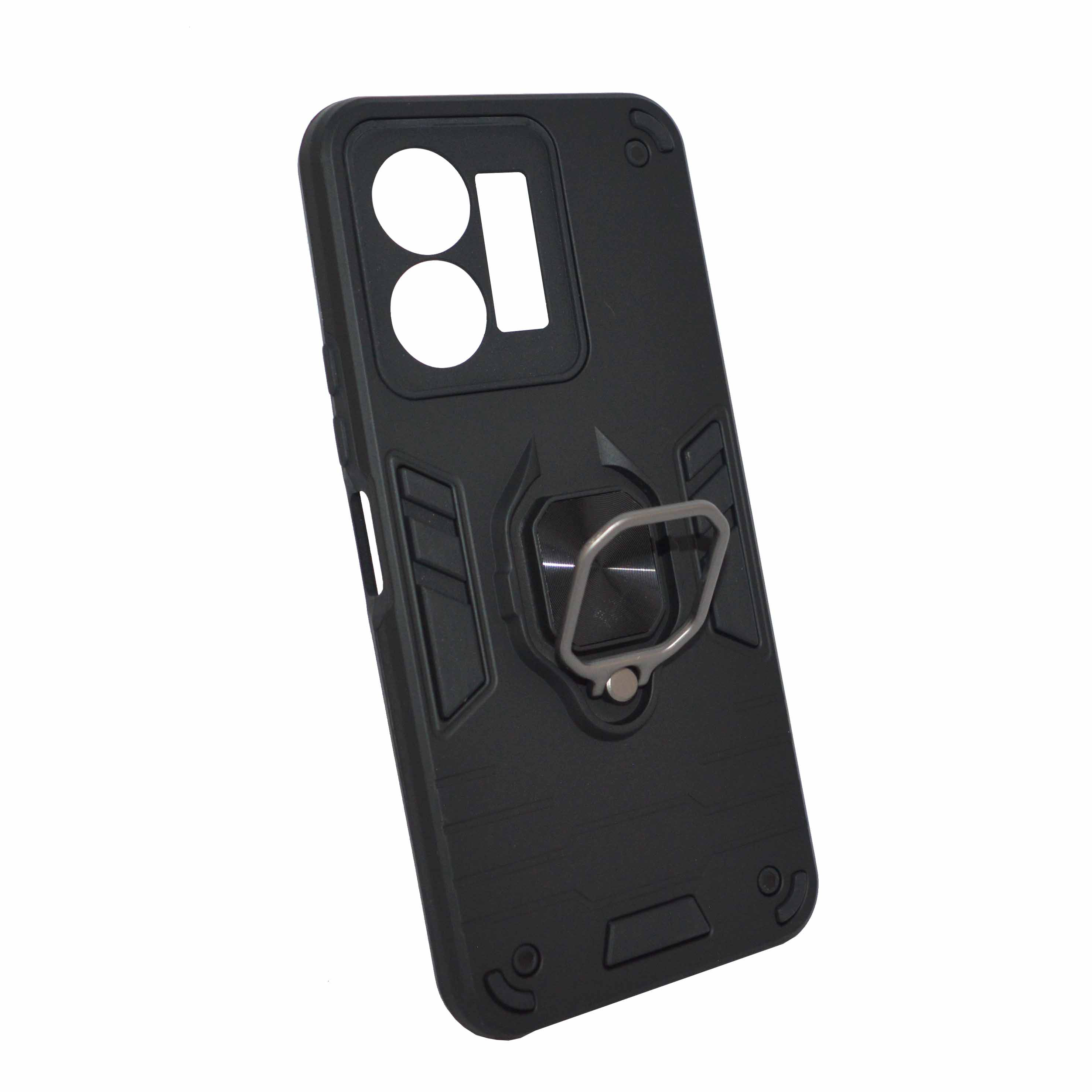 VIVO Y22-Y22S-Y35 4G Black   Military Grade Protection Built-in Kickstand Car Holder Mobile Phone Case